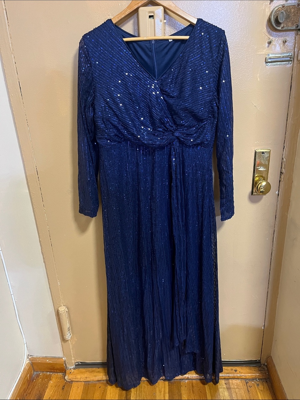 Navy blue sequin dress